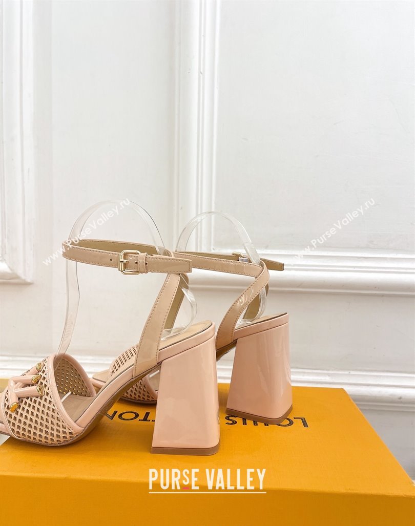 Louis Vuitton Shake Heel Sandals 9cm in Perforated Leather Beige 2024 (MD-240815109)