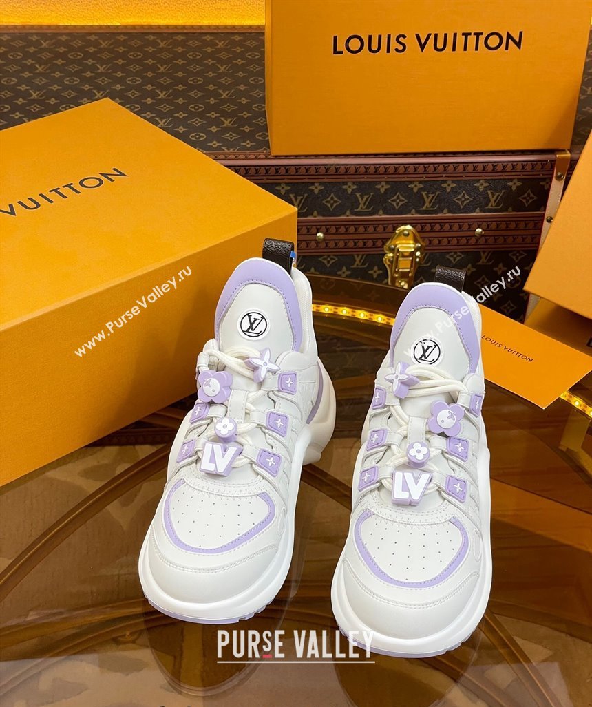 Louis Vuitton LV Archlight Sneakers with Signature Beads Purple 2024 0815 (MD-240815085)