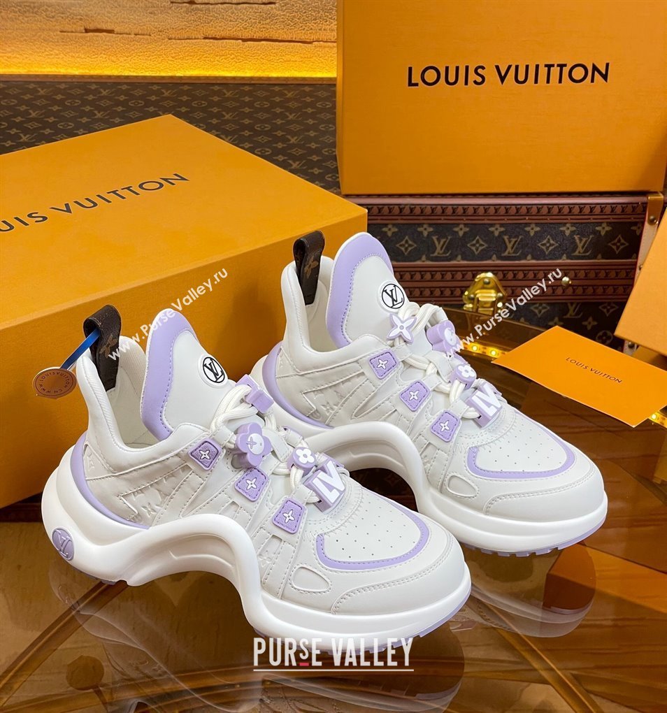 Louis Vuitton LV Archlight Sneakers with Signature Beads Purple 2024 0815 (MD-240815085)