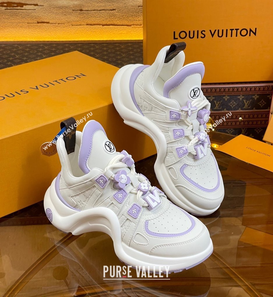 Louis Vuitton LV Archlight Sneakers with Signature Beads Purple 2024 0815 (MD-240815085)