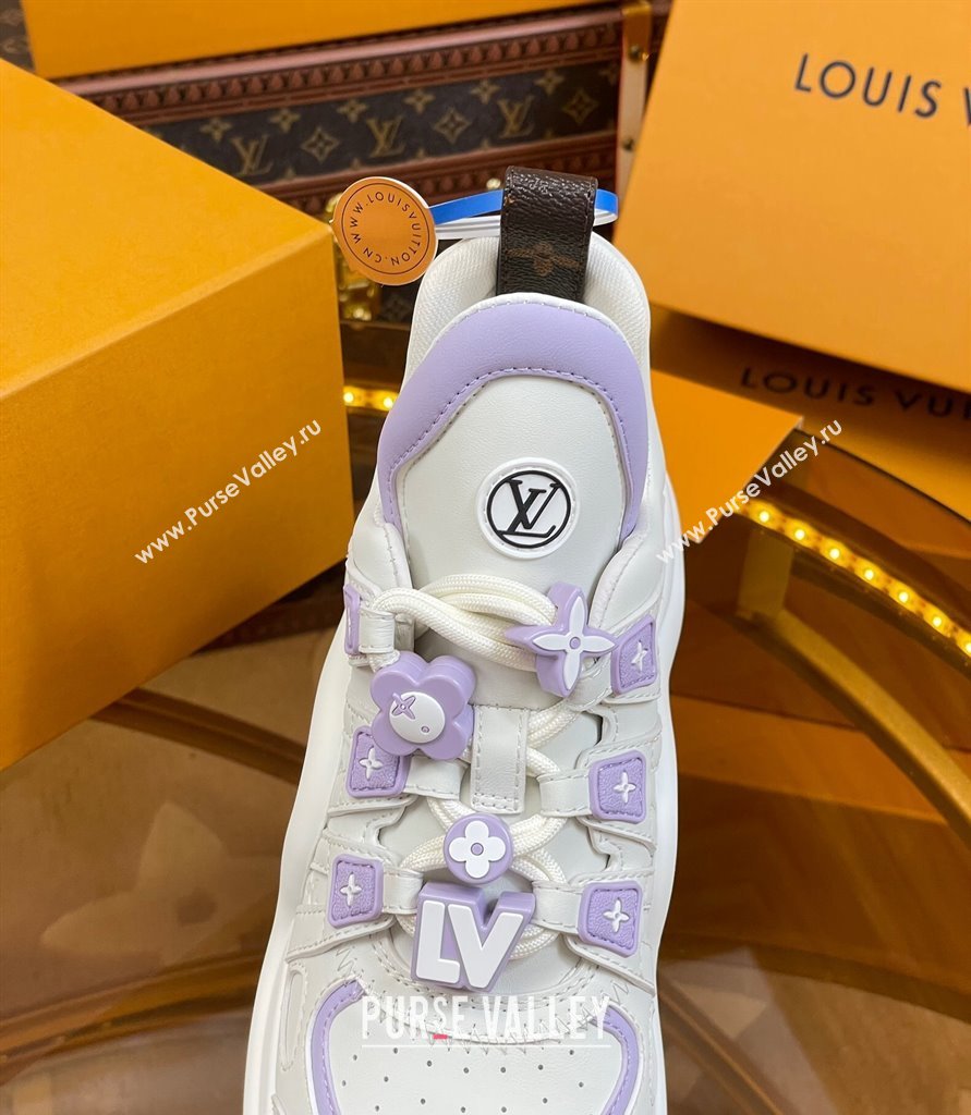 Louis Vuitton LV Archlight Sneakers with Signature Beads Purple 2024 0815 (MD-240815085)