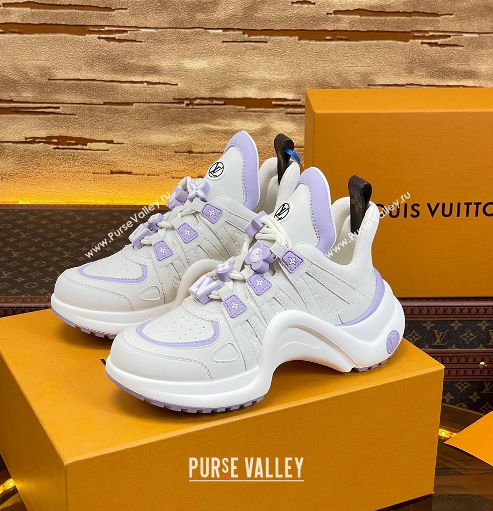 Louis Vuitton LV Archlight Sneakers with Signature Beads Purple 2024 0815 (MD-240815085)