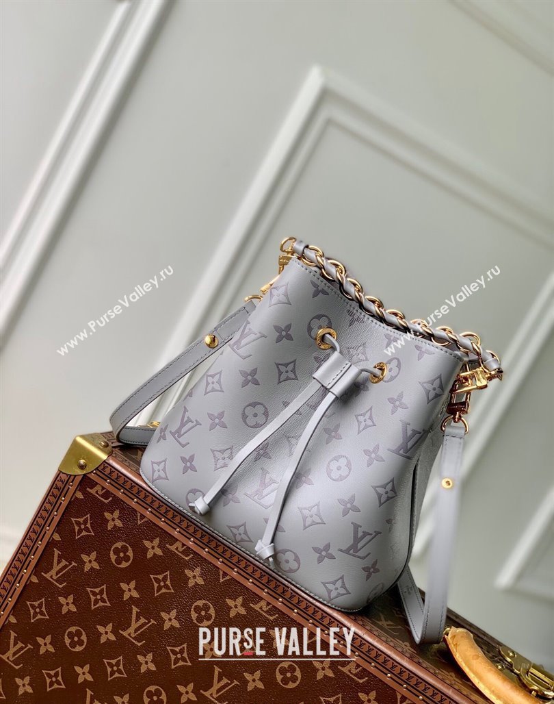 Louis Vuitton Neonoe BB Bucket bag in Trianon Grey Calfskin 2024 M12749 (KI-240829017)