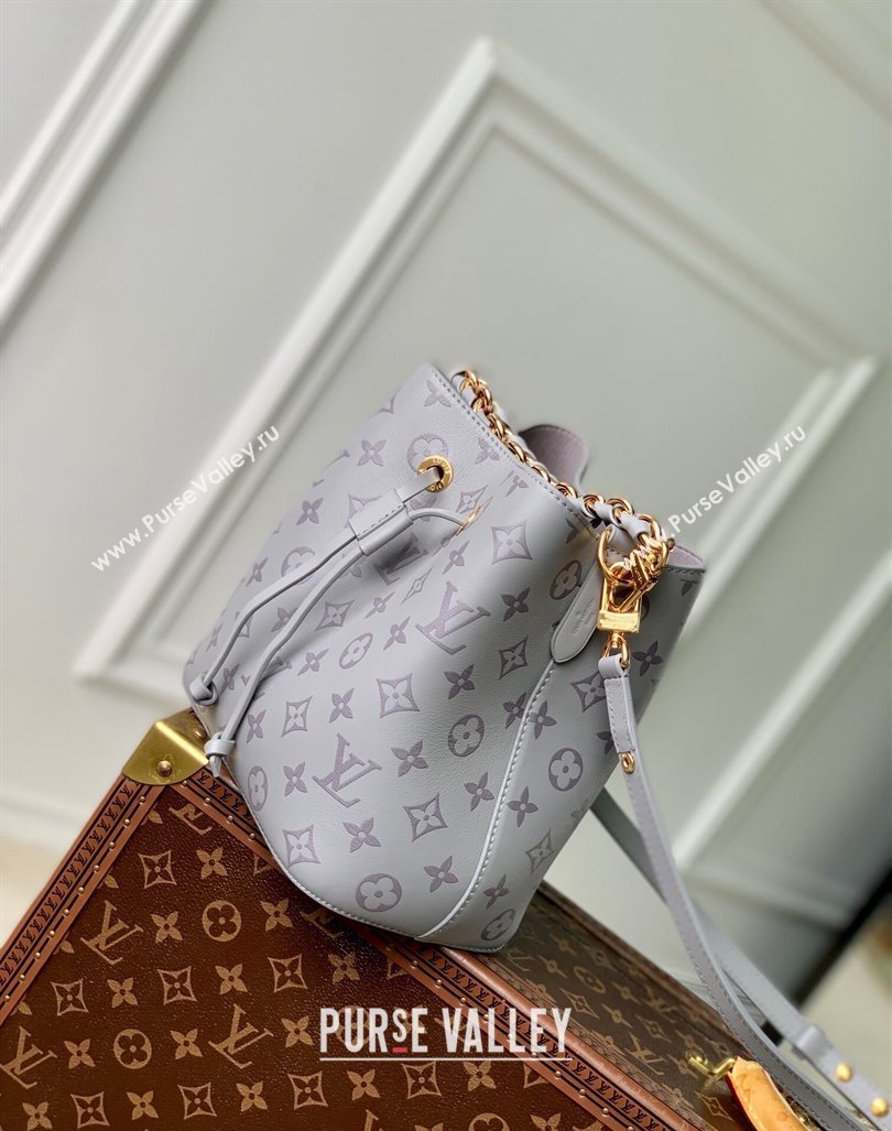 Louis Vuitton Neonoe BB Bucket bag in Trianon Grey Calfskin 2024 M12749 (KI-240829017)