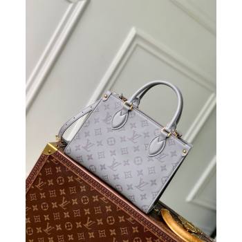 Louis Vuitton OnTheGo PM Tote Bag in Trianon Grey Calfskin 2024 M12465 (KI-240829018)