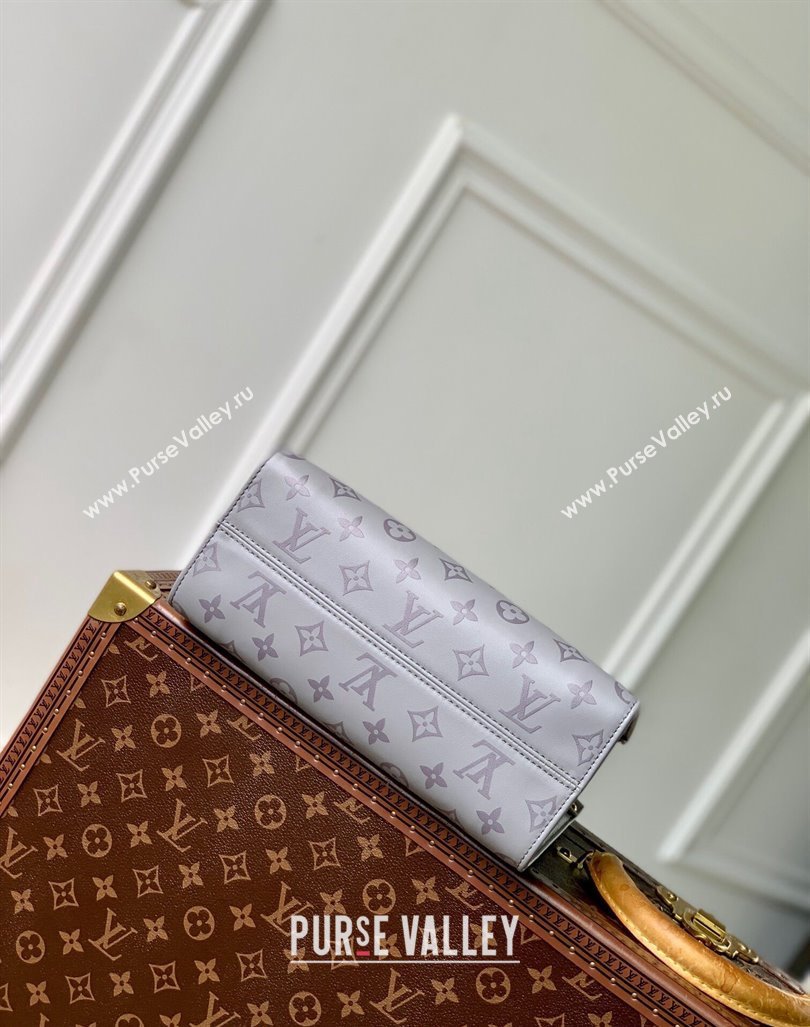 Louis Vuitton OnTheGo PM Tote Bag in Trianon Grey Calfskin 2024 M12465 (KI-240829018)