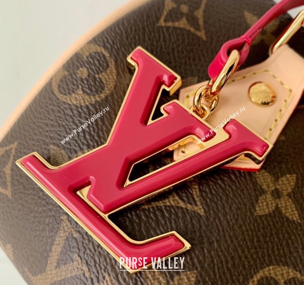 Louis Vuitton Speedy 18 LV I Monogram Canvas Bag with Charm M46970 Brown 2024 (KI-240829028)