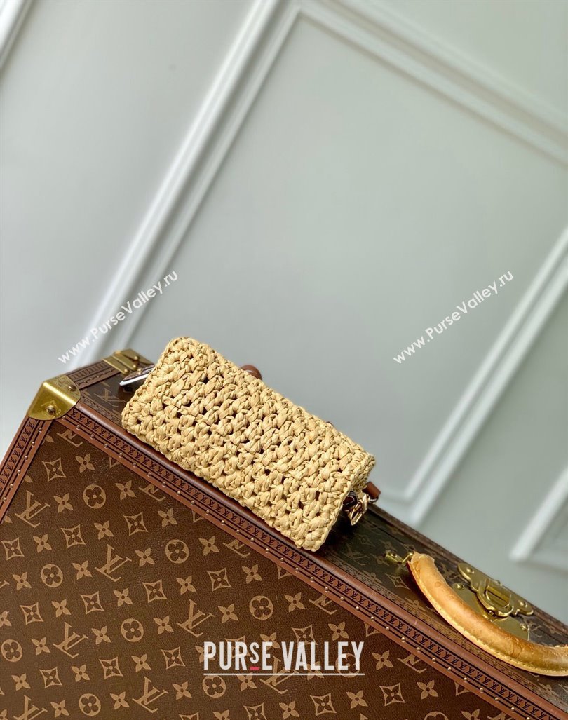 Louis Vuitton Nano Speedy Mini Bag in Raffia Straw M83525 2024 (KI-240829035)