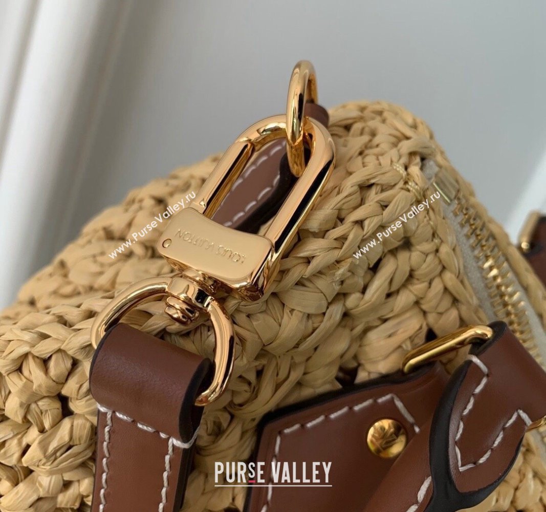 Louis Vuitton Nano Speedy Mini Bag in Raffia Straw M83525 2024 (KI-240829035)