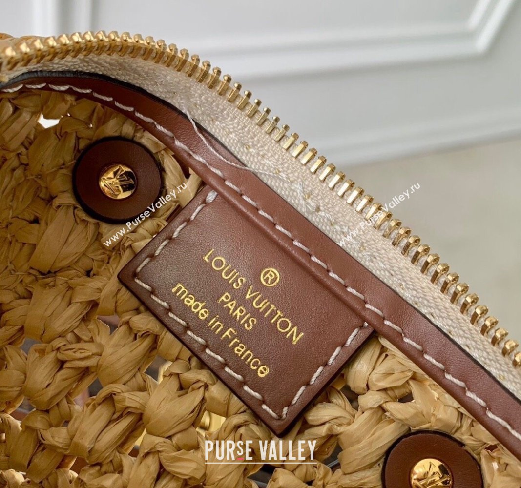 Louis Vuitton Nano Speedy Mini Bag in Raffia Straw M83525 2024 (KI-240829035)