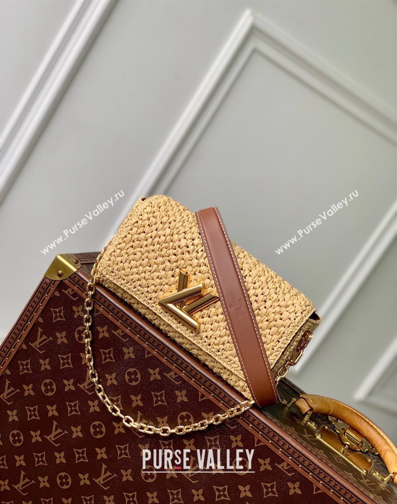 Louis Vuitton Twist West Bag in Raffia Straw M25030 2024 (KI-240829036)