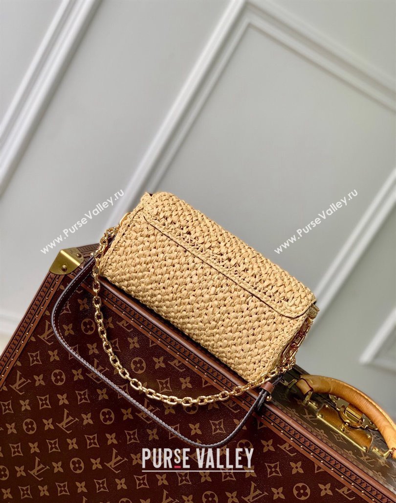 Louis Vuitton Twist West Bag in Raffia Straw M25030 2024 (KI-240829036)