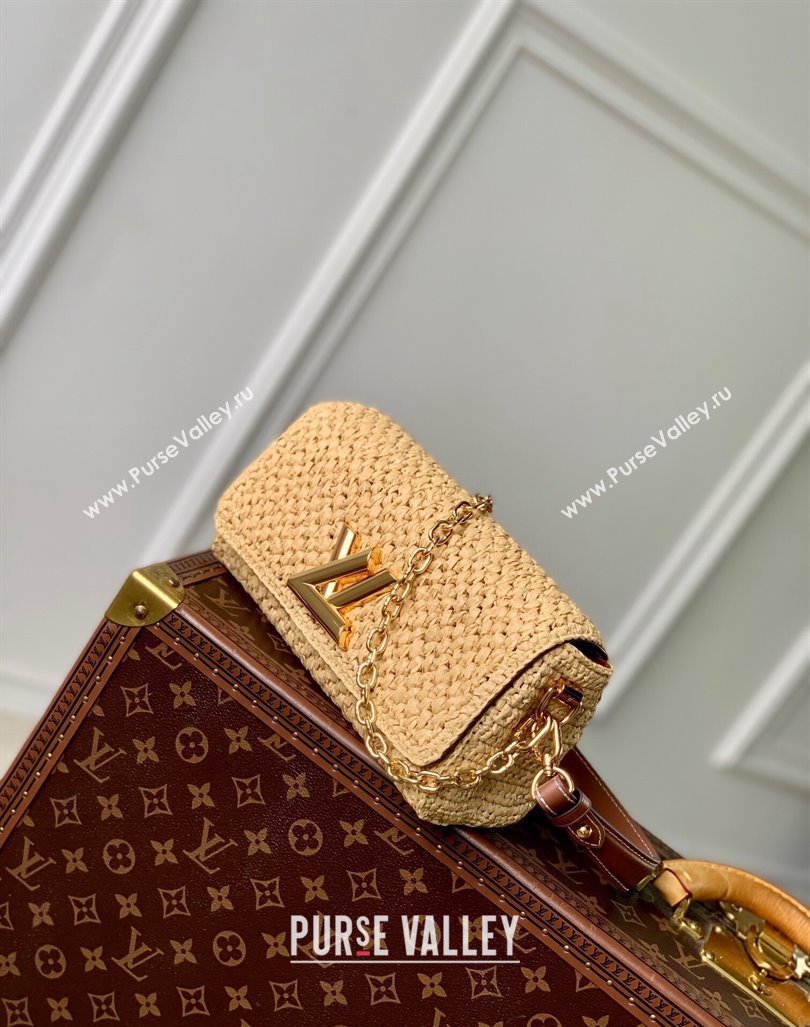 Louis Vuitton Twist West Bag in Raffia Straw M25030 2024 (KI-240829036)