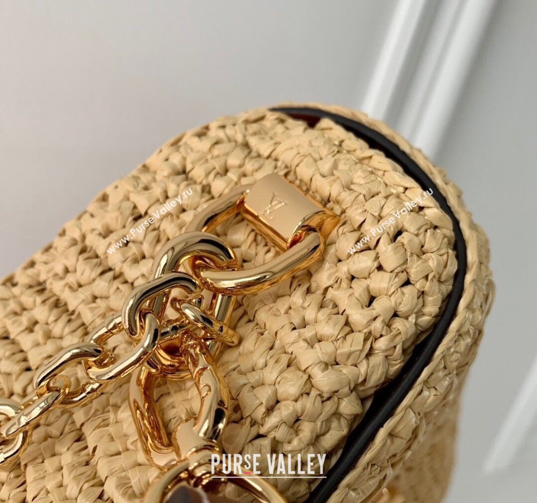 Louis Vuitton Twist West Bag in Raffia Straw M25030 2024 (KI-240829036)