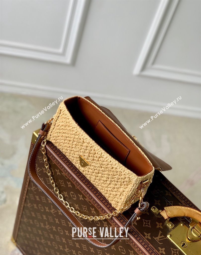 Louis Vuitton Twist West Bag in Raffia Straw M25030 2024 (KI-240829036)