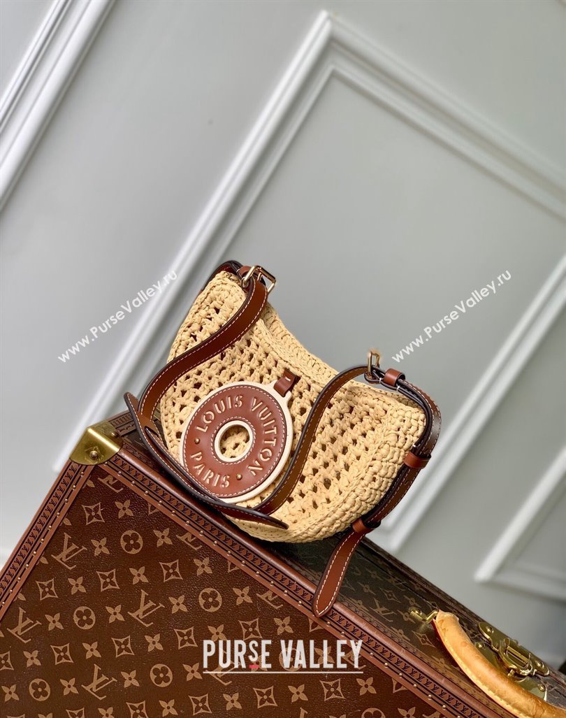 Louis Vuitton Croissant MM Hobo Bag in Raffia Straw M24811 2024 (KI-240829037)