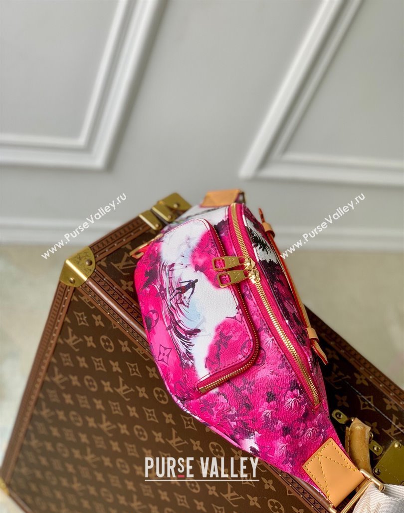 Louis Vuitton Rush Bumbag Belt Bag in Monogram Surfin’ Canvas M24987 Dark Pink 2024 (KI-240829041)