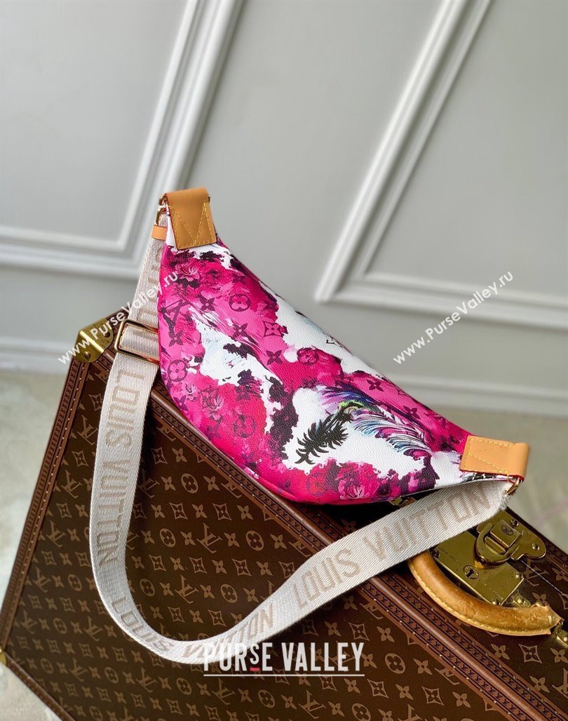 Louis Vuitton Rush Bumbag Belt Bag in Monogram Surfin’ Canvas M24987 Dark Pink 2024 (KI-240829041)