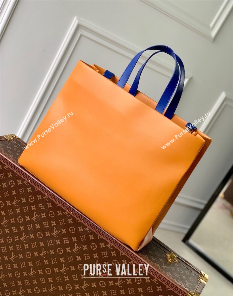 Louis Vuitton Shopper Tote MM bag in Calf Leather M24457 Safran Apricot 2024 (KI-240829043)