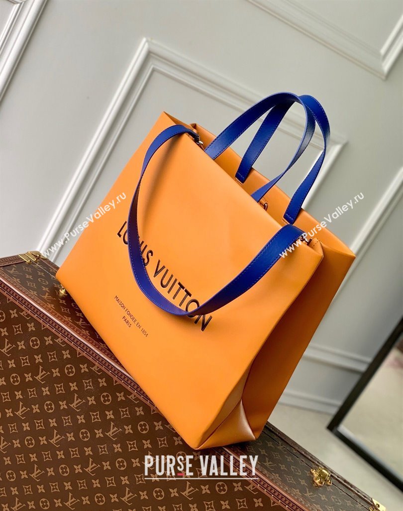 Louis Vuitton Shopper Tote MM bag in Calf Leather M24457 Safran Apricot 2024 (KI-240829043)