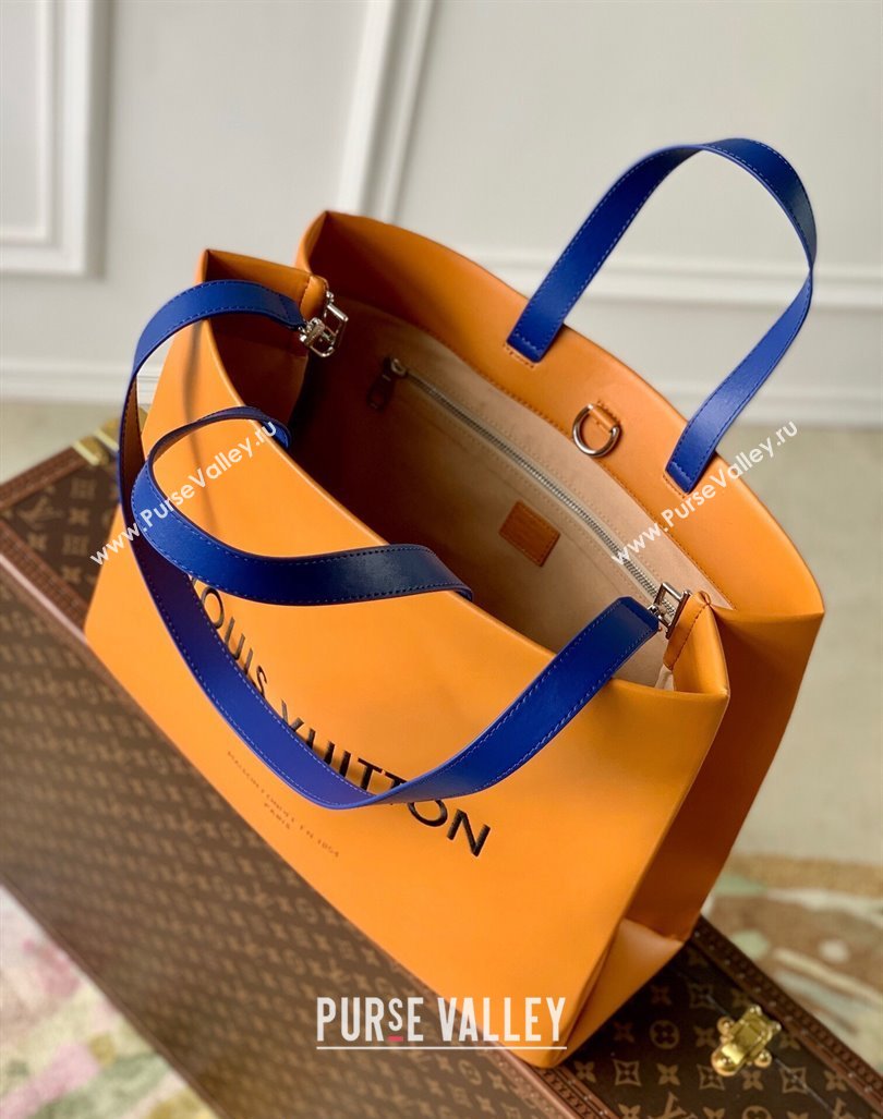 Louis Vuitton Shopper Tote MM bag in Calf Leather M24457 Safran Apricot 2024 (KI-240829043)