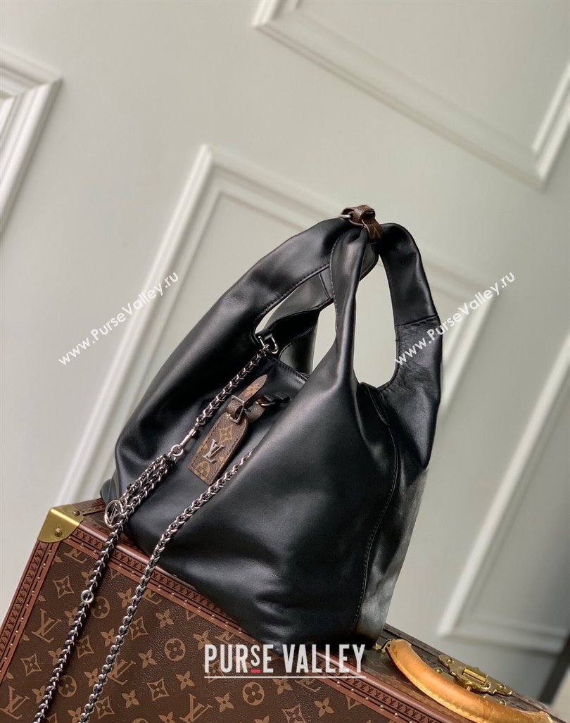 Louis Vuitton Atlantis MM Tote Bag in Black Calfskin 2024 M11266 (KI-240829044)