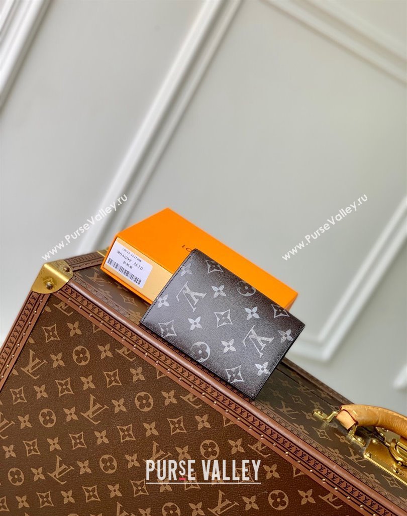 Louis Vuitton Mens Passport Cover in Black Brushed Monogram Leather 2024 M64502 (KI-240829005)