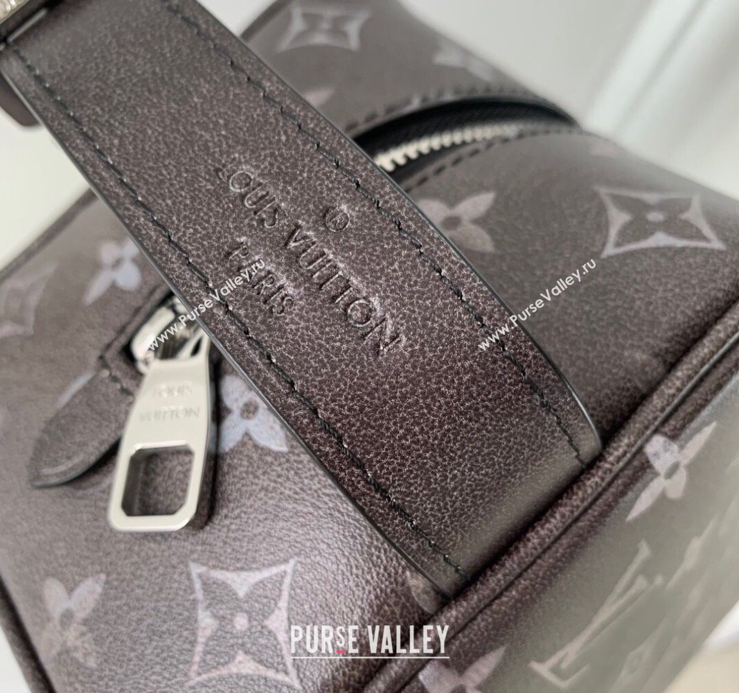 Louis Vuitton Mens Locker Dopp Kit Clutch in Black Brushed Monogram Leather 2024 M11670 (KI-240829008)