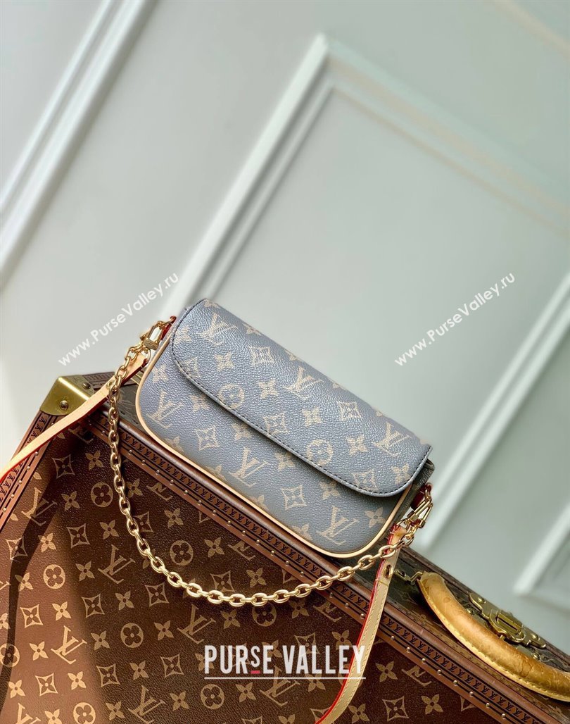 Louis Vuitton Wallet on Chain Ivy Mini Bag in Trianon Grey Canvas 2024 M12778 (KI-240829010)