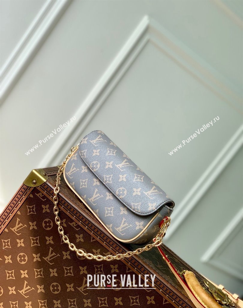 Louis Vuitton Wallet on Chain Ivy Mini Bag in Trianon Grey Canvas 2024 M12778 (KI-240829010)