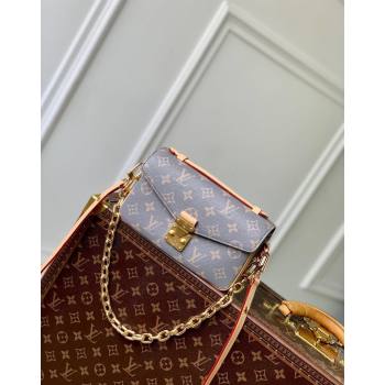 Louis Vuitton Pochette Metis East West Shoulder Bag in Trianon Grey Canvas 2024 M12429 (KI-240829011)