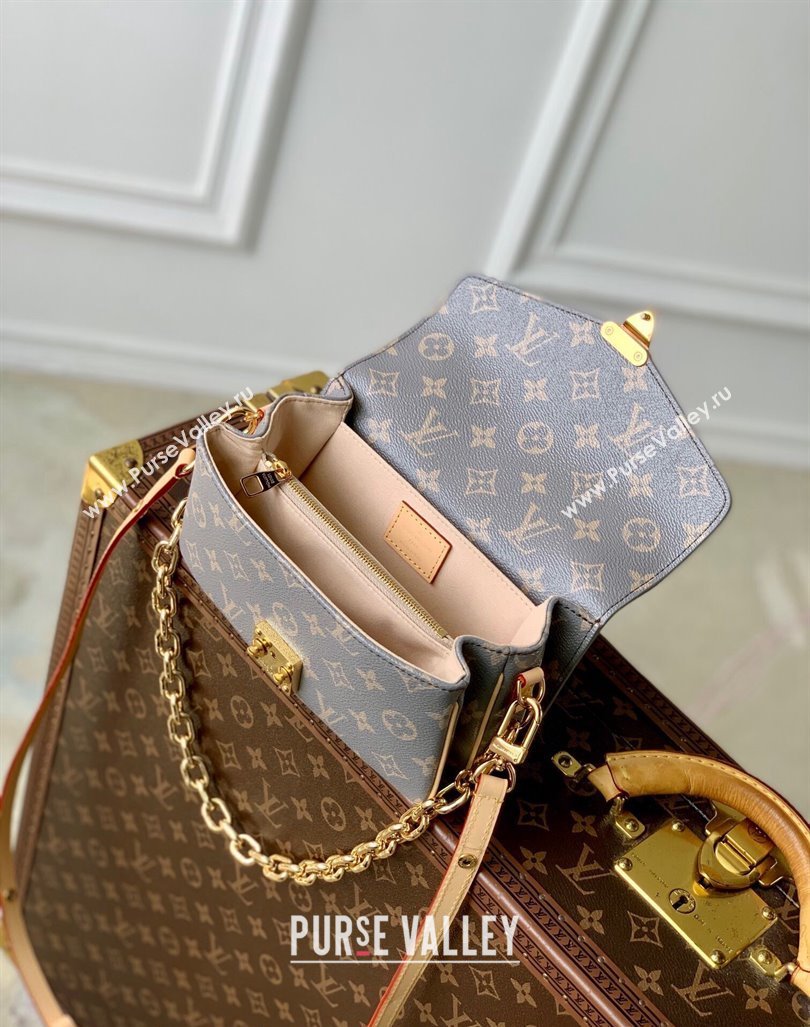 Louis Vuitton Pochette Metis East West Shoulder Bag in Trianon Grey Canvas 2024 M12429 (KI-240829011)