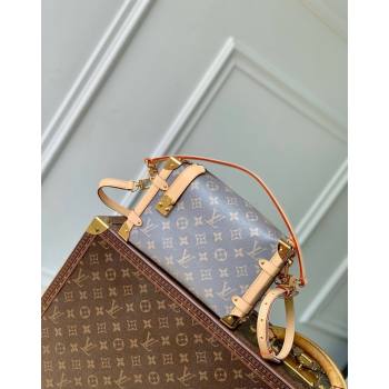 Louis Vuitton Side Trunk MM Shoulder Bag in Trianon Grey Canvas 2024 M12428 (KI-240829012)