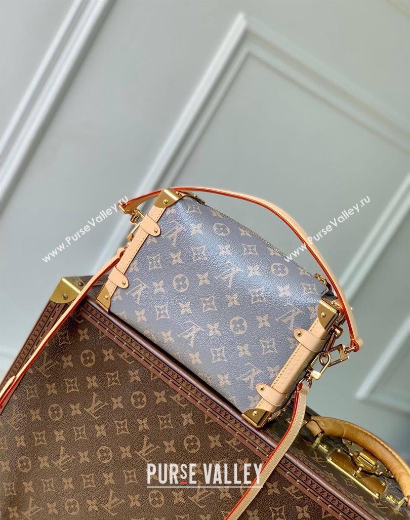 Louis Vuitton Side Trunk MM Shoulder Bag in Trianon Grey Canvas 2024 M12428 (KI-240829012)