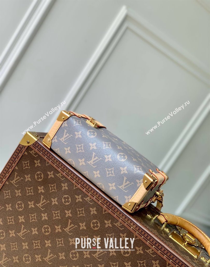 Louis Vuitton Side Trunk MM Shoulder Bag in Trianon Grey Canvas 2024 M12428 (KI-240829012)