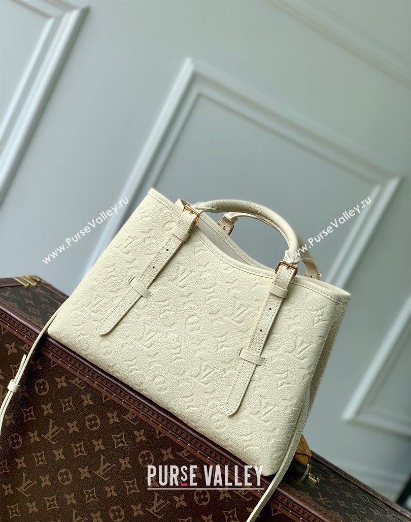 Louis Vuitton Babylone Tote PM bag in Monogram Empreinte Leather M11394 Cream White 2024 (KI-240829054)