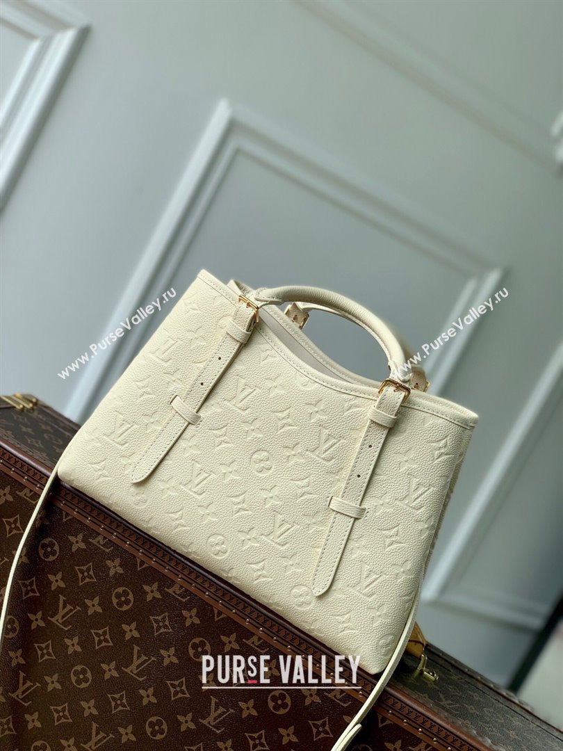 Louis Vuitton Babylone Tote PM bag in Monogram Empreinte Leather M11394 Cream White 2024 (KI-240829054)