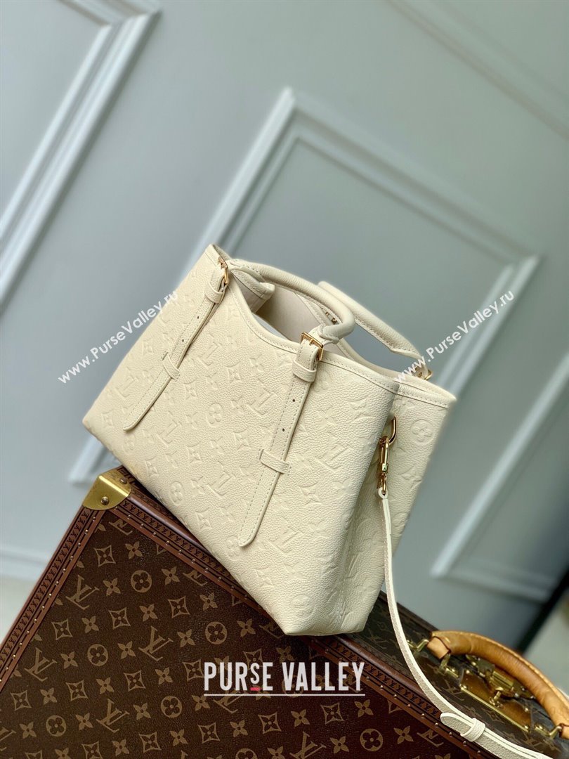 Louis Vuitton Babylone Tote PM bag in Monogram Empreinte Leather M11394 Cream White 2024 (KI-240829054)