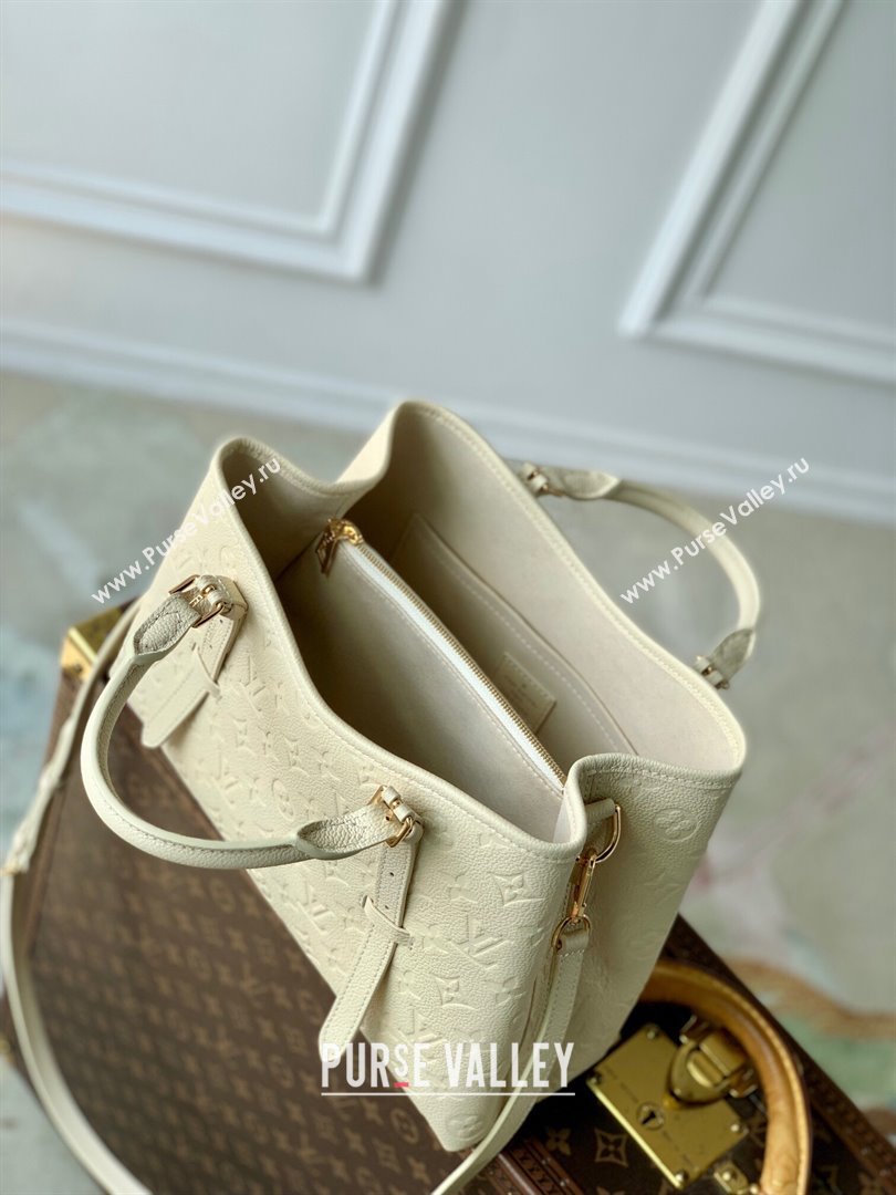 Louis Vuitton Babylone Tote PM bag in Monogram Empreinte Leather M11394 Cream White 2024 (KI-240829054)