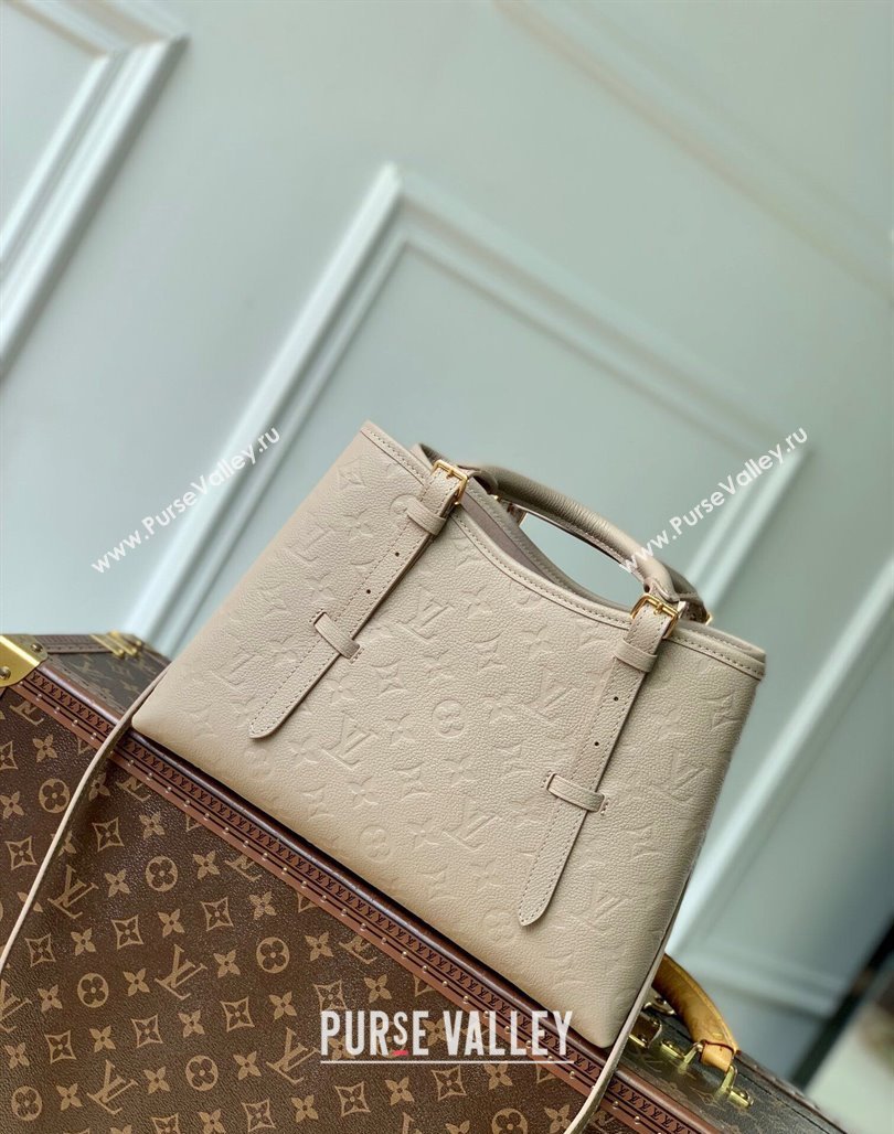 Louis Vuitton Babylone Tote PM bag in Monogram Empreinte Leather M11463 Tourterelle Grey 2024 (KI-240829053)