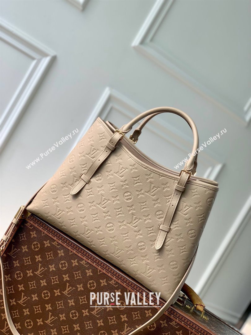 Louis Vuitton Babylone Tote MM bag in Monogram Empreinte Leather M11463 Tourterelle Grey 2024 (KI-240829057)