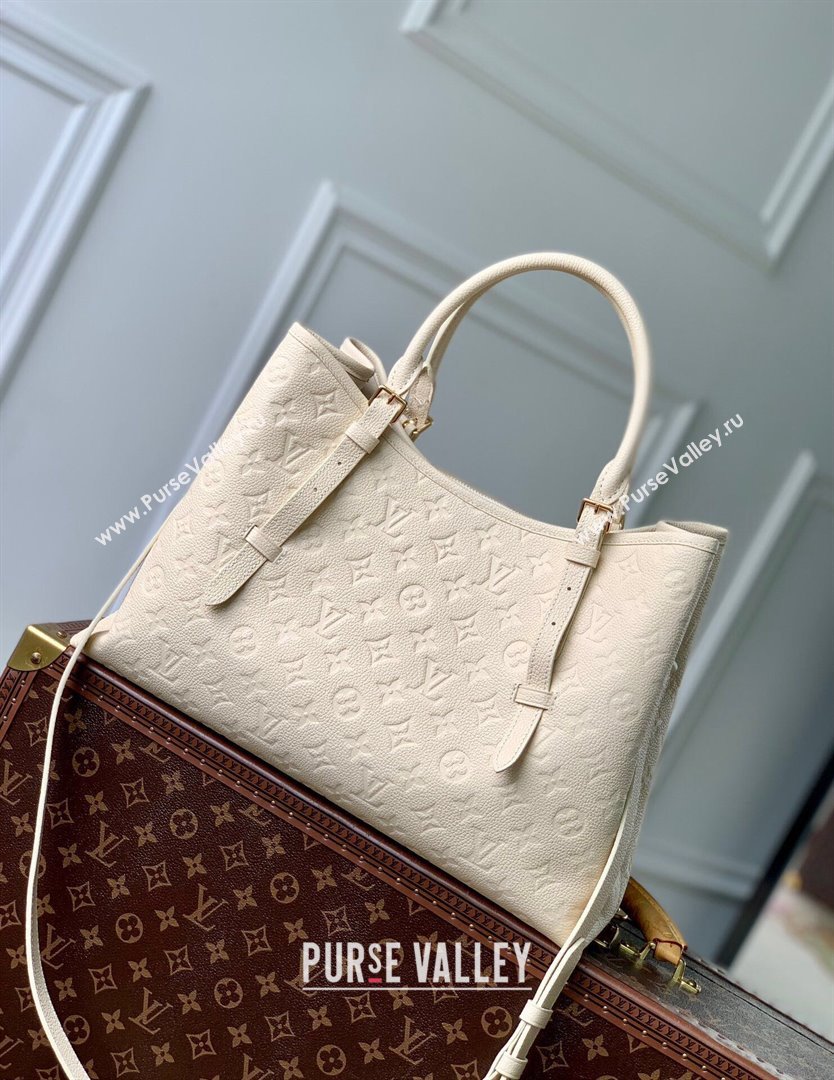 Louis Vuitton Babylone Tote MM bag in Monogram Empreinte Leather M11394 White 2024 (KI-240829055)