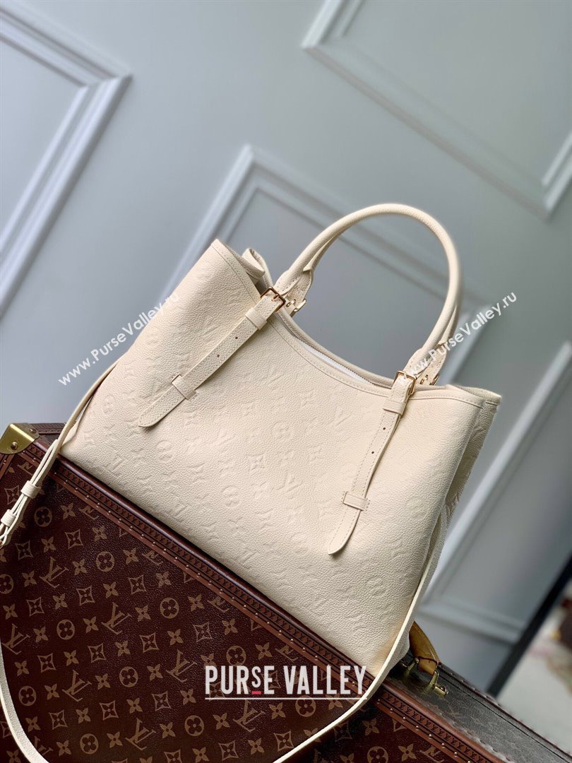 Louis Vuitton Babylone Tote MM bag in Monogram Empreinte Leather M11394 White 2024 (KI-240829055)