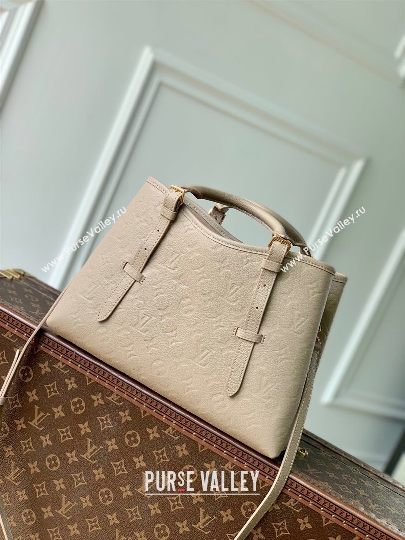 Louis Vuitton Babylone Tote PM bag in Monogram Empreinte Leather M11463 Tourterelle Grey 2024 (KI-240829053)