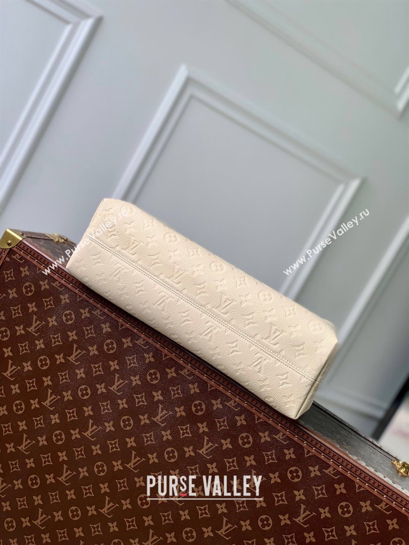 Louis Vuitton Babylone Tote MM bag in Monogram Empreinte Leather M11394 White 2024 (KI-240829055)