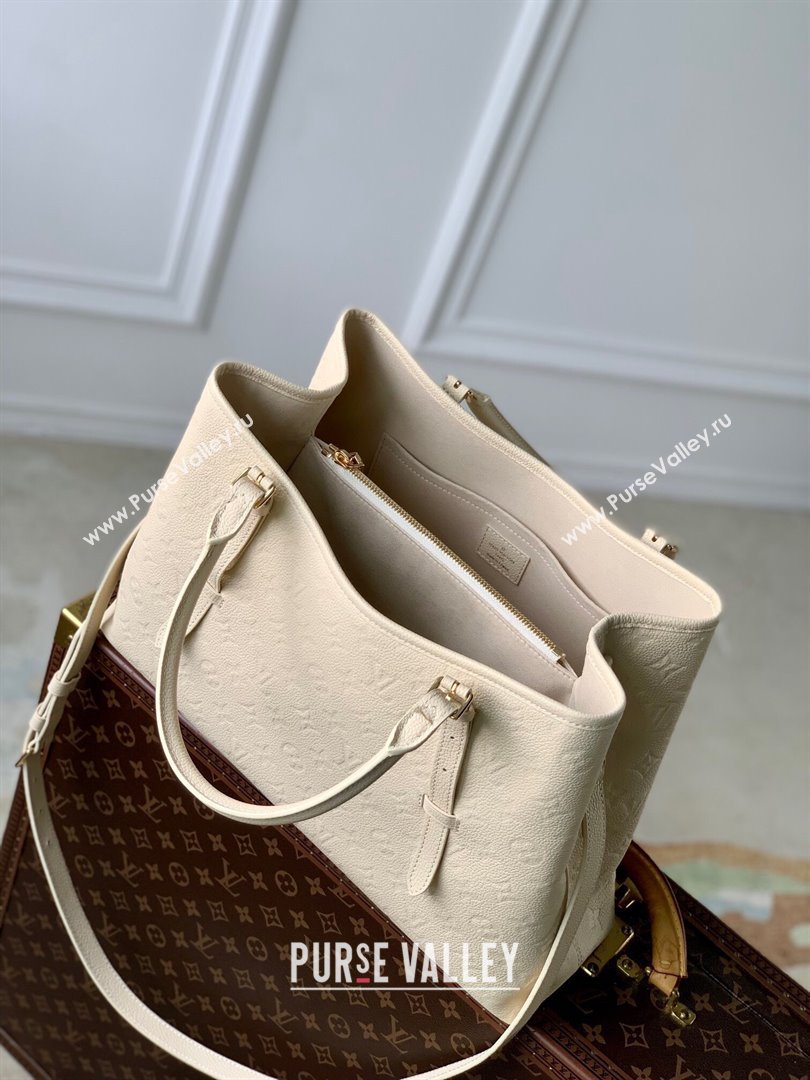 Louis Vuitton Babylone Tote MM bag in Monogram Empreinte Leather M11394 White 2024 (KI-240829055)