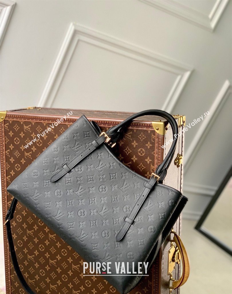 Louis Vuitton Babylone Tote MM bag in Monogram Empreinte Leather M47185 Black 2024 (KI-240829056)