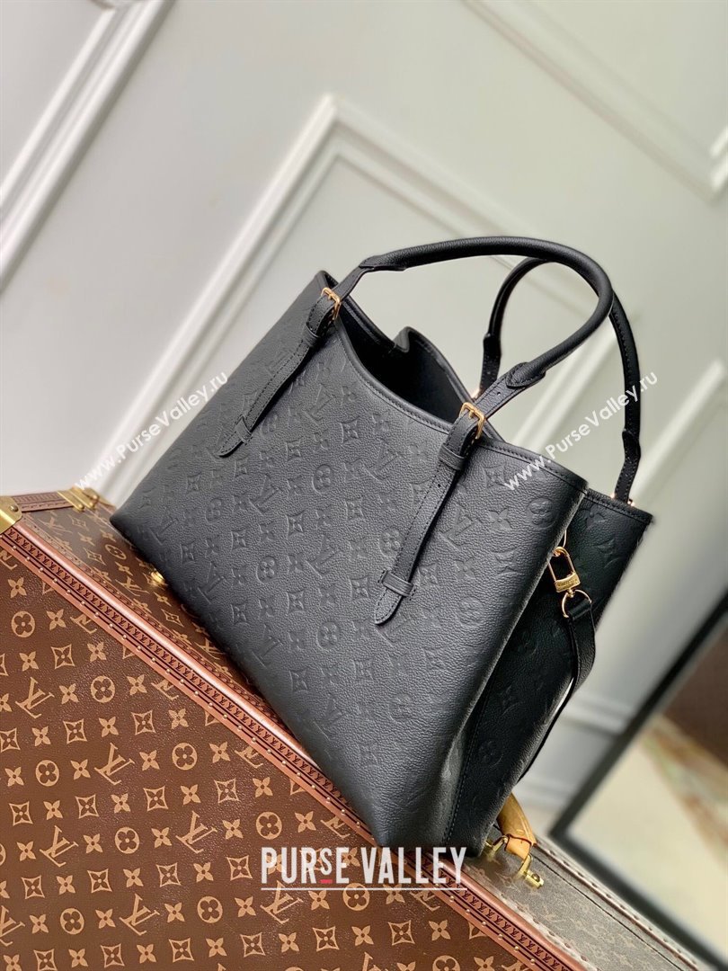 Louis Vuitton Babylone Tote MM bag in Monogram Empreinte Leather M47185 Black 2024 (KI-240829056)