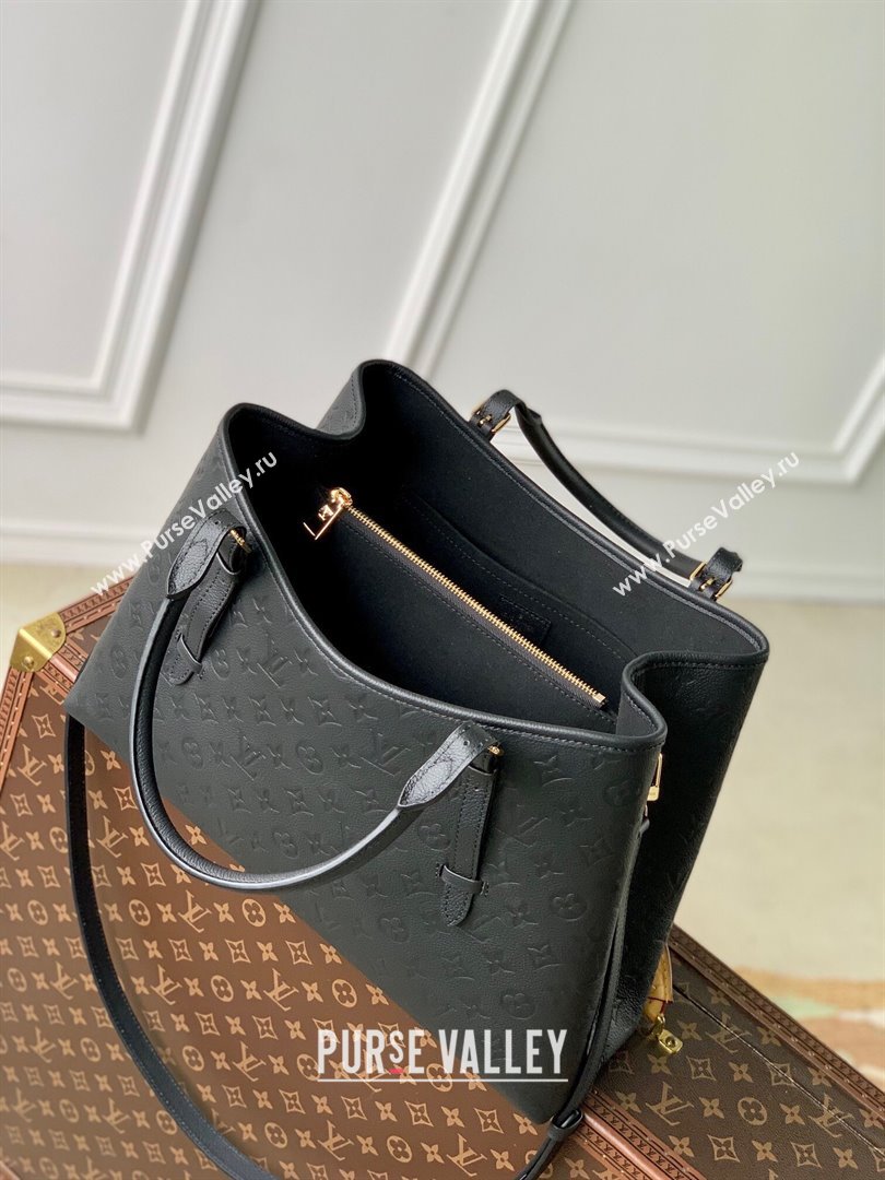 Louis Vuitton Babylone Tote MM bag in Monogram Empreinte Leather M47185 Black 2024 (KI-240829056)