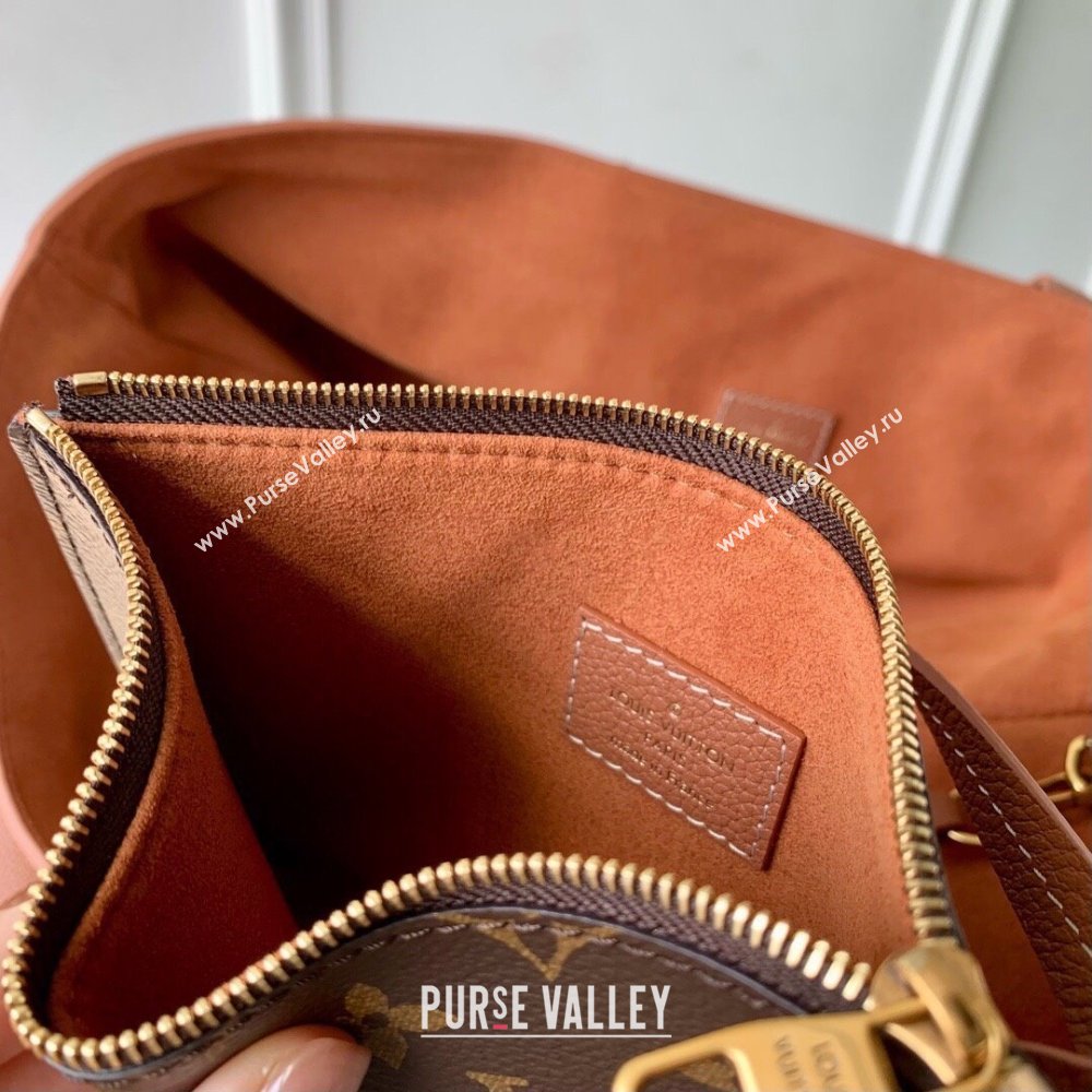 Louis Vuitton Low Key Cabas MM Tote bag in Grained Calfskin M25342 Cognac Brown 2024 (KI-240829059)